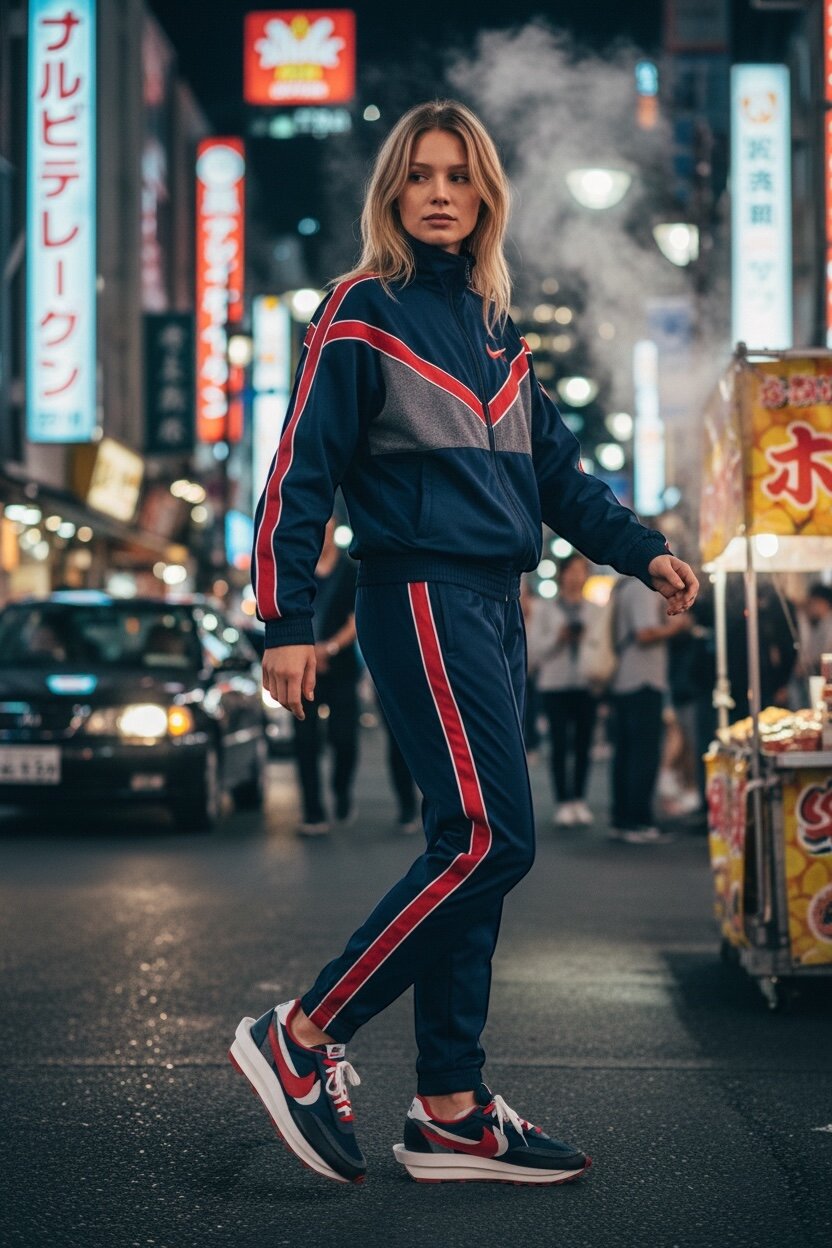 Nike LD Waffle Sacai Undercover Midnight Spruce University Red