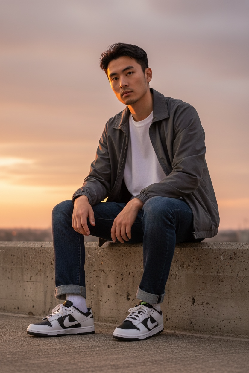 Nike dunk low Grey Panda Volt