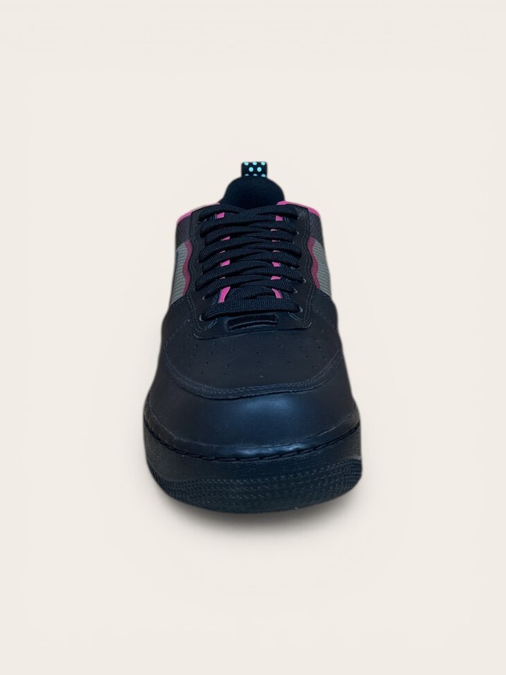 Nike Air Force 1 REACT Black Black Team Orange Pink Prime